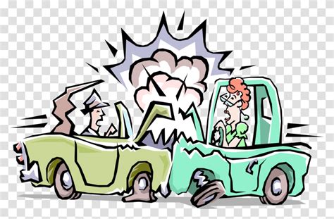 Vector Illustration Of Head On Collision Traffic Accident Clipart Crash