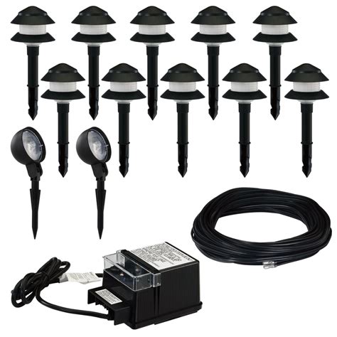Portfolio 10 Light Black Low Voltage 4 Watt Halogen Path Light Kit With
