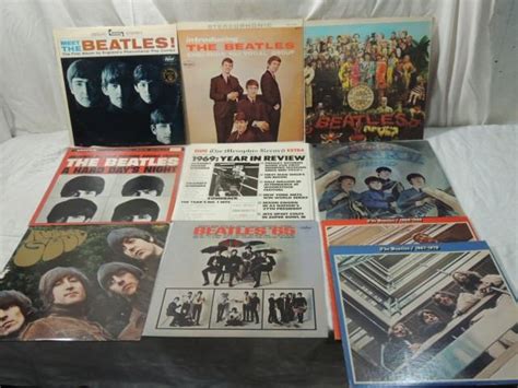 Lot 10 Vintage Beatles Records Vinyl Albums