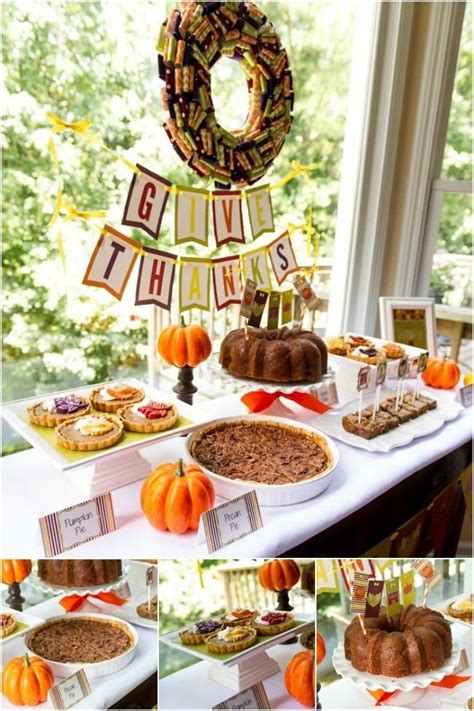 Unique Thanksgiving Food Ideas Thanksgiving Desserts Table