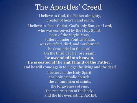 Apostles Creed Session Eleven He Ascended Into Heaven