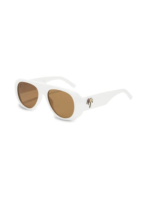 Palm Angels Sierra Round Frame Sunglasses Farfetch
