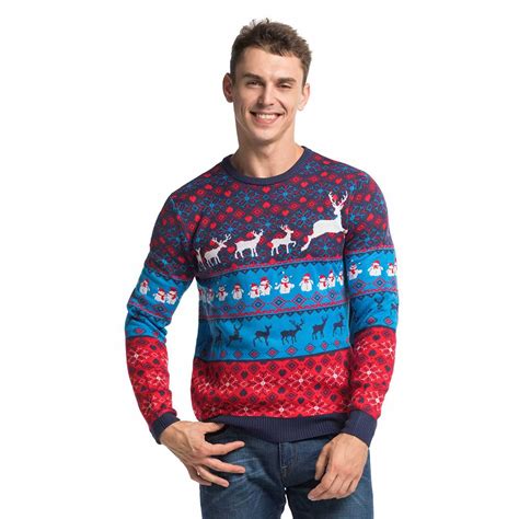 Cool Classic Fair Isle Mens Funny Christmas Sweater Christmas Sweaters Mens Funny Christmas