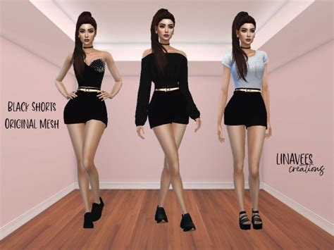 Black Fashion Shorts Vol1 By Linavees At Tsr Sims 4 Updates