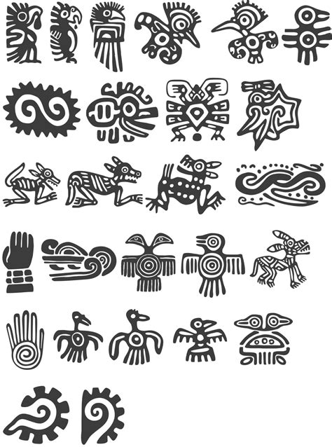 Aztec Culture Symbols Aztec Culture In 2020 Aztec Art Inca Art