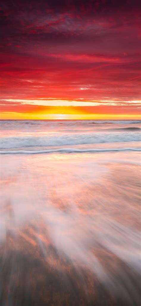 Leithfield Beach Wallpaper 4k New Zealand Sunrise Orange Sky
