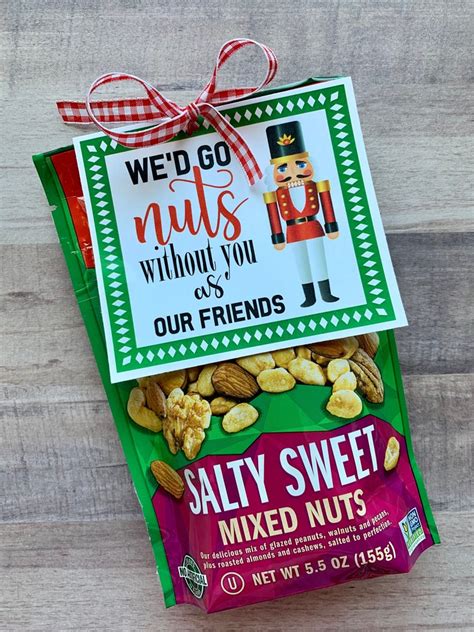 Instant Download Christmas Nuts Tags Neighbor Ts Friends Etsy