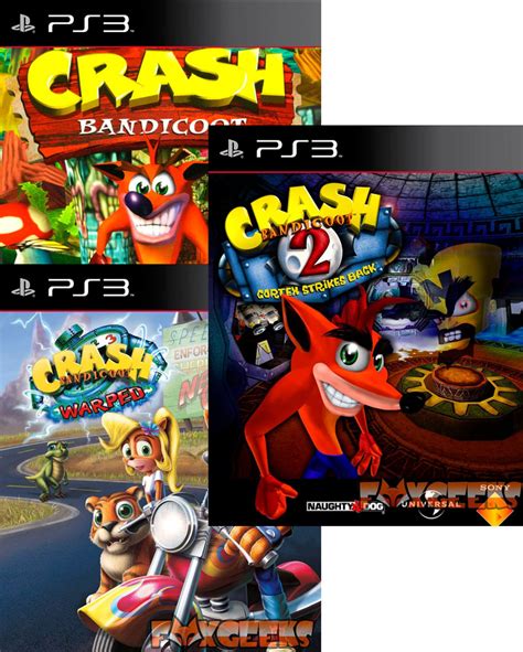 Crash Bandicoot Trilogy Clássico Psone Ps3 Fox Geeks