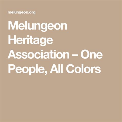 Melungeon Heritage Association One People All Colors All The