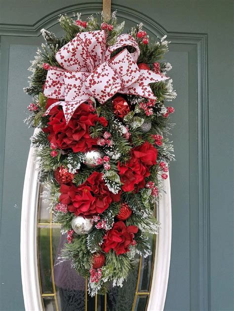 Christmas Swag For Front Door Floral Christmas Swag Christmas