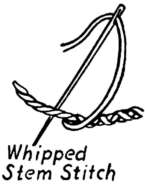 This simple stitch creates a smooth. whipped stem stitch - Outline design in outline stitch ...