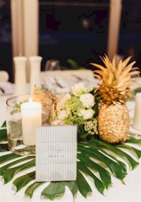 20 Romantic Tropical Wedding Ideas Reception Centerpiece Tropical