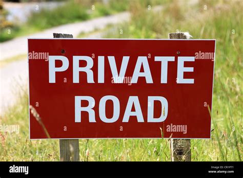 Private Road Sign Stock Photo Alamy