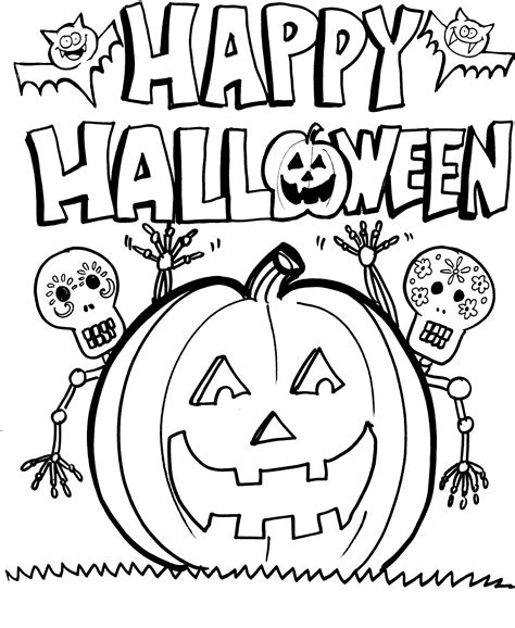 Dibujos de Halloween para colorear 120 imágenes Gratis para imprimir