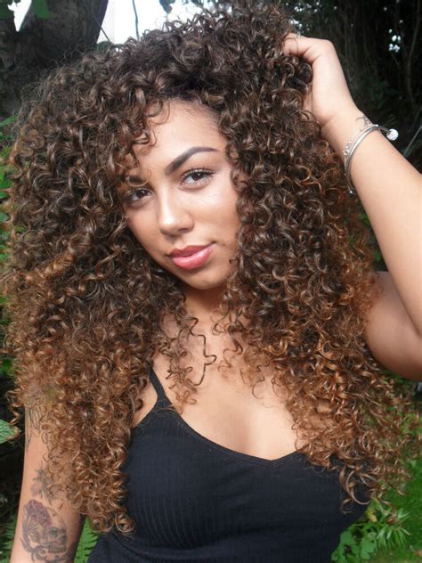 brown black ombre mix long  afro curly   wig full cap instant weave ebay