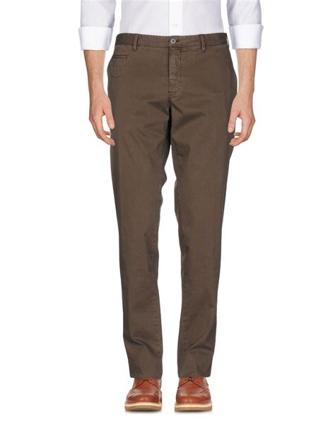 Pt01 Cotton Casual Pants In Dark Brown Brown For Men Lyst