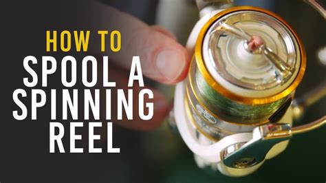 How To Spool A Spinning Reel Youtube