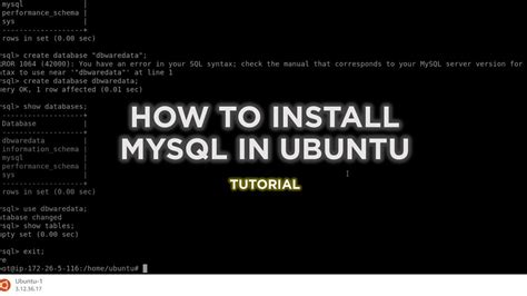 How To Install Mysql In Ubuntu Youtube