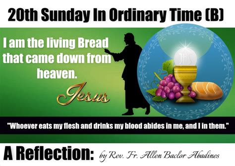 Homily 20th Sunday In Ordinary Timeb By Rev Fr Allen Baclor