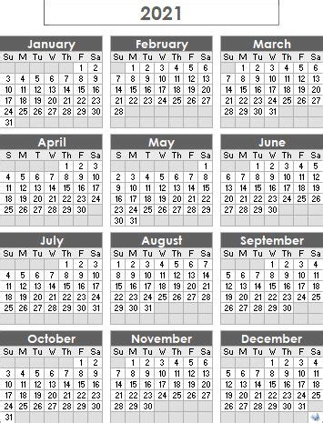 Are you looking for a free printable calendar 2021? Free Printable 2021 Calendar Excel, Word, Monthly Template Holidays | Calendar template, 2021 ...