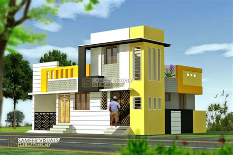 The elements of design should be picked so carefully to enhance the overall house front design. SAMEER VISUALS