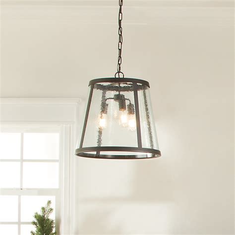 Seeded Glass Transitional Pendant Light Large Shades Of Light