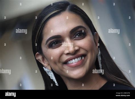 indian actress deepika padukone arrives for a trailer launch of her upcoming bollywood movie