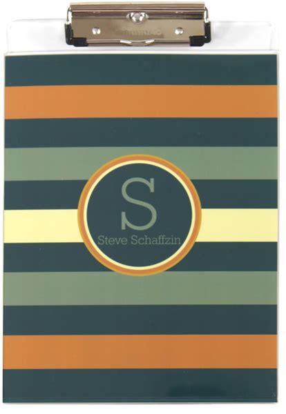 Pinstriped Clipboard Custom Clipboards Personalized Acrylic Clipboards