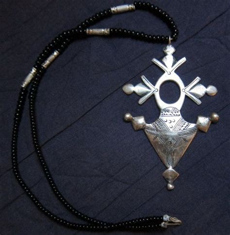 Big Tuareg Compass Cross Silver With Tifinagh Inscription At Etsy