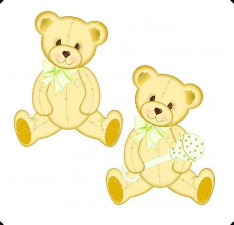 Teddy Bear Clip Art Cute Bear Baby Bears Digital Art Etsy