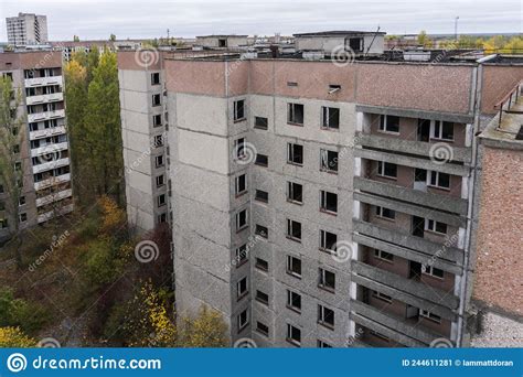 Decaying Soviet Residential Tower Blocks At The Abandoned City Of