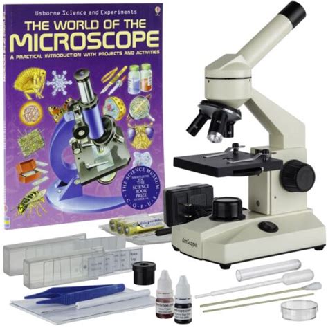 Amscope 40x 1000x Student Biological Led Compound Microscope Prep