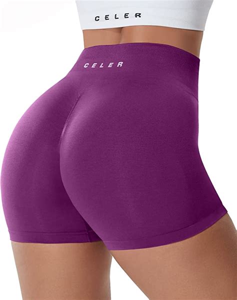 Celer Womens Workout Shorts Seamless Scrunch Butt Gym Shorts High Waisted Yoga Athletic Booty