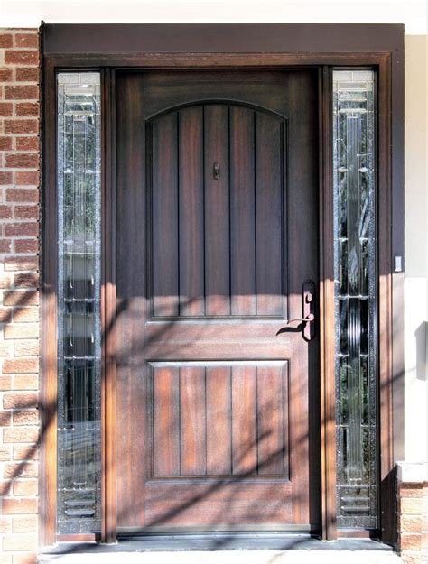 Fiberglass Door System Rustic Plank Style With Large Bottom Panel And