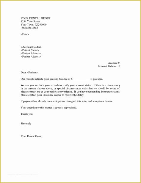 Past Due Letter Template Free