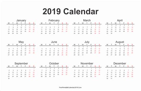 50 Free Printable Weekly Calendar 2019 Ufreeonline Template