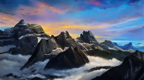 How To Paint A Landscape In Photoshop Digital Art