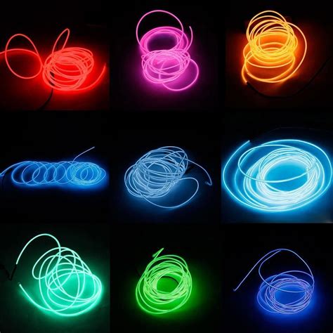 2019 3m Led Flexible El Wire Rope Tube Lamp Light With Controller For