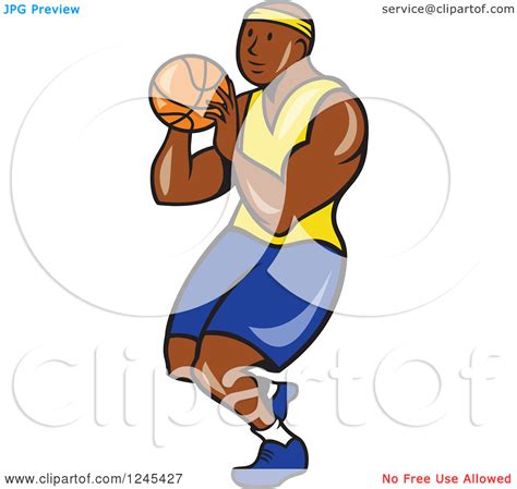 Cartoon Girl Basketball Player Shooting Carton