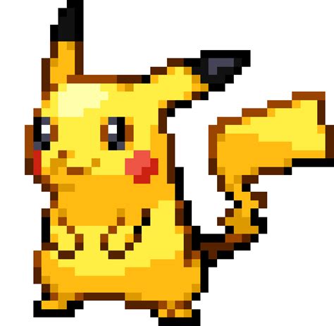 The Pixel Art Pikachu From Pokemon Is Shown In An Image That Looks Like