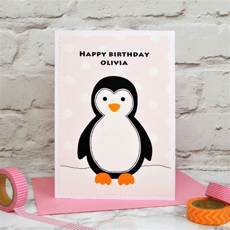 The perfect checklist for a memorable, outrageous celebration of any age. 'penguin' Personalised Girls Birthday Card By Jenny Arnott ...