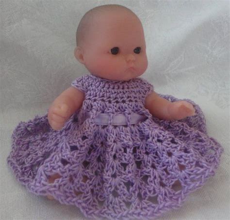 Toys, dolls & stuff animals gauge: Free Doll Dress Crochet Pattern for Berenguer 5 Inch Doll ...