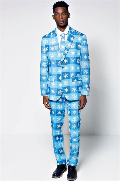 When you choose right, your suit will last a lifetime. SNOWFLAKE NOVELTY CHRISTMAS SUIT | Christmas suit, Mens ...