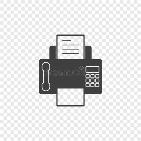 A Minimalistic Fax Icon With A Handset Vector On A Transparent
