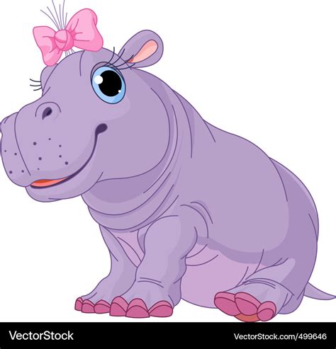 Cartoon Hippo Royalty Free Vector Image Vectorstock