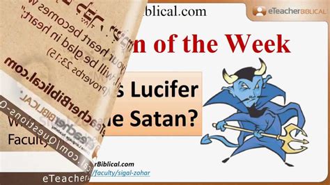Nasb new american standard bible bbe bible in basic english Is Lucifer the Satan | Biblical Hebrew Q&A with ...