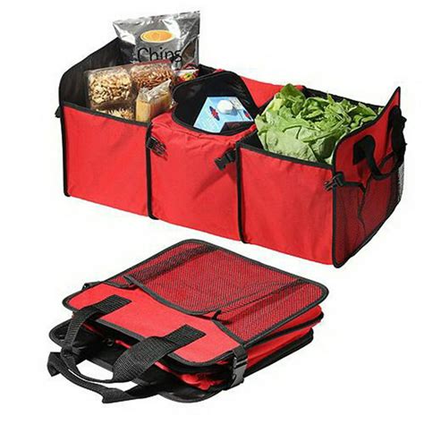 Trunk Organizer Foldable Cargo Storage Bag Portable Insulation Cooler