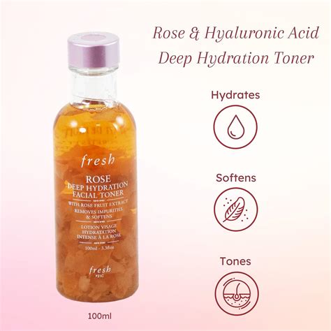 Fresh Rose Deep Hydration Facial Toner Water 3 3 Oz 100 Ml