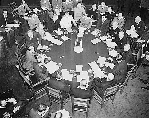 Conference Table At The Potsdam Conference 17 July To 2 August 1945