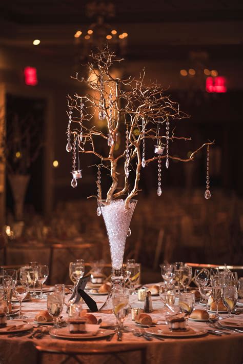 Beautiful Branches And Crystals Branch Centerpieces Centerpiece